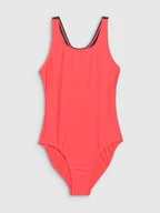 Stroje kąpielowe dla dziewczynek - 4F Kostium kąpielowy jednoczęściowy dziewczęcy - pomarańczowy 158/164 (12-14 lat) - miniaturka - grafika 1