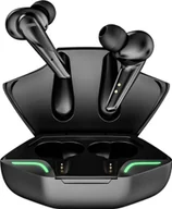 Słuchawki - 4kom.pl Słuchawki bezprzewodowe Bluetooth 5.2 Czarne - miniaturka - grafika 1