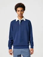 Koszule męskie - Męska koszulka t-shirt Wrangler POLO SWEATSHIRT L - miniaturka - grafika 1