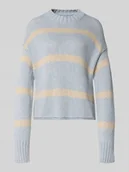 Swetry damskie - Sweter z dzianiny kroju regular fit z mieszanki bawełny - miniaturka - grafika 1