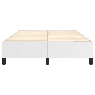 Lumarko Łóżko kontynentalne  białe  140x190 cm  obite sztuczną skórą - Łóżka - miniaturka - grafika 6