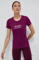 Koszulki sportowe damskie - Icebreaker t-shirt sportowy Tech Lite II kolor fioletowy - miniaturka - grafika 1