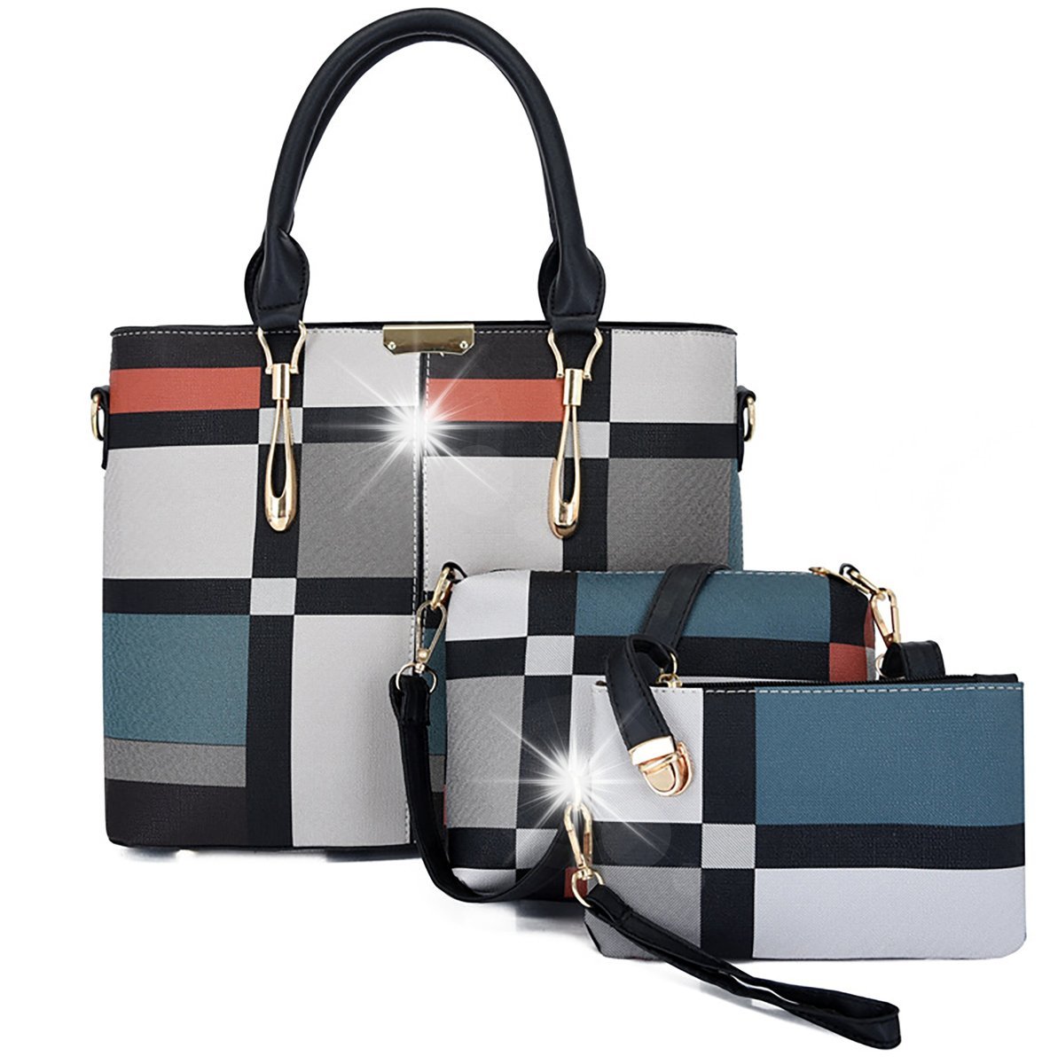 DUŻA Torebka Damska na ramię KLASYCZNA + MAŁA + MINI Prezent dla Kobiet 3w1