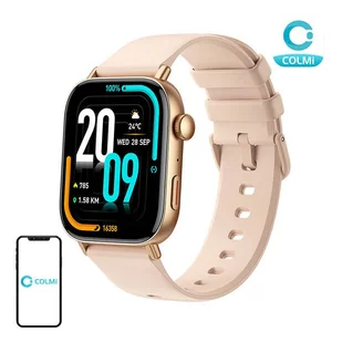 Colmi C8 Max 52mm Złota koperta z różowym paskiem - Smartwatch - miniaturka - grafika 1