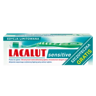 Zestaw Lacalut Sensitive, pasta do zębów wrażliwych, 75 ml + szczoteczka do zębów gratis - Szczoteczki do zębów - miniaturka - grafika 1