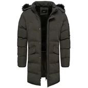 Kurtki męskie - Kurtka męska zimowa parka ocieplana z kapturem Recea - miniaturka - grafika 1