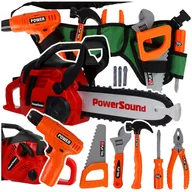 Zabawki interaktywne dla dzieci - DUŻA PIŁA ŁAŃCUCHOWA + PAS Z NARZĘDZIAMI DLA DZIECI, Zestaw Z324P - miniaturka - grafika 1