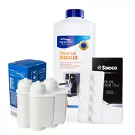 Akcesoria i części do ekspresów do kawy - Zestaw Gaggia - Filtr Saeco Intenza+ CA6702 3szt, Uniwersalny Odkamieniacz Aqualogis 1L, Saeco CA6704/60 Tabletki Czyszczące - miniaturka - grafika 1
