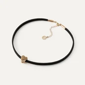 Naszyjniki - CHOKER ALCANTARA AŻUROWE SERCE SREBRO 925 POZŁACANE ZŁOTY KOLOR GIORRE - miniaturka - grafika 1