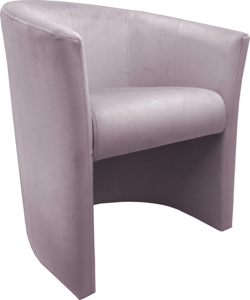 Atos Fotel MAROS VELVET jasno różowy tapicerowany aksamitem ATOS