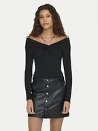 Bluzki damskie - ONLY Bluzka Queen 15331413 Czarny Slim Fit - miniaturka - grafika 1