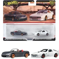 Samochody i pojazdy dla dzieci - Hot Wheels Premium 2-Pack Mazda RX7 FC Pandem i '04 Mazda Mazdasspeed Miata HRR75 HBL96 - miniaturka - grafika 1