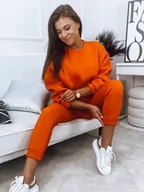 Dresy damskie - Komplet damski dresowy ARIELLA PREMIUM pomarańczowy Dstreet AY0724-XL - miniaturka - grafika 1