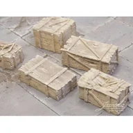 Akcesoria i części modelarskie - Stare drewniane skrzynie - Jasne (5 sztuk) - miniaturka - grafika 1