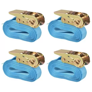 vidaXL Pasy transportowe z zapadkami, 4 szt, 0,8 T, 6m x 25mm vidaXL - Łańcuchy i liny stalowe - miniaturka - grafika 1
