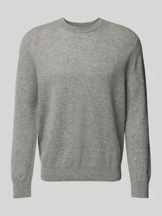 Sweter z dzianiny z kaszmiru z okrągłym dekoltem - Swetry męskie - miniaturka - grafika 1