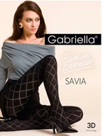 Rajstopy - Rajstopy SAVIA Miękkie Kryjące Wzór Gabriella r.5 - miniaturka - grafika 1