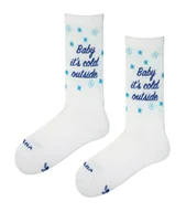 Skarpetki męskie - Baby, It's Cold Outside - świąteczne skarpetki z napisem - miniaturka - grafika 1