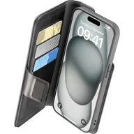 Etui i futerały do telefonów - Etui CELLULARLINE Book Agenda do Apple iPhone 15+ Czarny - miniaturka - grafika 1