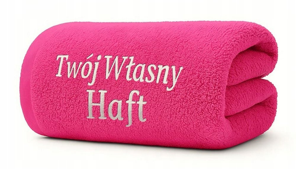 RĘCZNIK FROTTE KĄPIELOWY PLAŻOWY 50x100 TWÓJ WŁASNY HAFT IMIE WF SIŁOWNIA