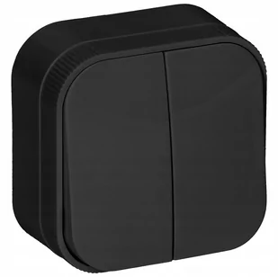 Łącznik Włącznik ToDo Świecznikowy Podwójny Natynkowy IP20 ORNO CZARNY - Klawisze i ramki - miniaturka - grafika 1