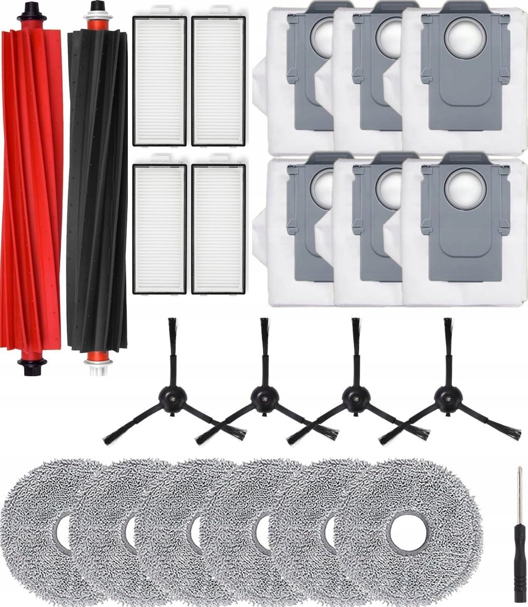 Duży zestaw akcesoriów do Roborock Q Revo Qrevo Master Slim mopy worki 23el