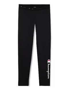 Legginsy - Champion Legacy American Classics G-Big Logo Light-Stretch polar legginsy dla dziewczynek i dziewcząt, Czarny, 13-14 lat - grafika 1