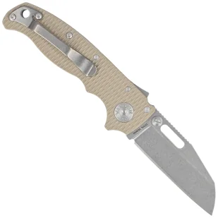 Nóż składany Demko AD20.5 Shark Foot Coyote Tan G10, Stonewashed CPM S35VN by Andrew Demko (205-S35-SFCT) - Noże - miniaturka - grafika 3