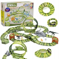 Zabawki interaktywne dla dzieci - Mega Tor Wyścigowy Park Samochodowy Dinozaurów Dino Park XXL 324 Elementy - miniaturka - grafika 1