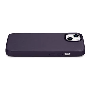 iCarer Case Leather pokrowiec etui z naturalnej skóry do iPhone 14 Plus ciemnofioletowy (kompatybilne z MagSafe) - Etui i futerały do telefonów - miniaturka - grafika 10