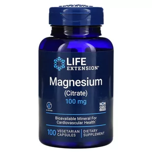 Life Extension Magnesium (Citrate) 100 vcaps - Witaminy i minerały dla sportowców - miniaturka - grafika 1