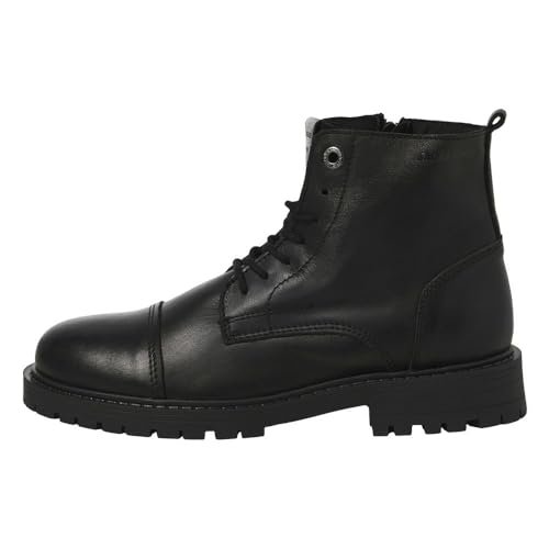 JACK & JONES Jfwtremor Leather Boot Sn męskie buty sznurowane, antracytowy, 45 EU