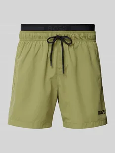 Spodenki kąpielowe o kroju relaxed fit z nadrukiem z logo model ‘AMUR’ - Kąpielówki męskie - miniaturka - grafika 1