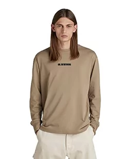 G-STAR RAW Koszulka męska Raw Back Gr Boxy R T Ls, beżowy/khaki (Tree House C784-c941), S - Koszulki męskie - miniaturka - grafika 1