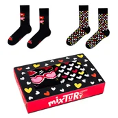 Skarpetki damskie - ZOOKSY kolorowe skarpety męskie w zestawie r.41-46 2 pary, skarpety w serca, walentynki - mixTURY MIŁOSNE - miniaturka - grafika 1
