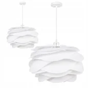 Lampy sufitowe - Nowoczesna lampa sufitowa wisząca żyrandol Led Biała E27 Róża - miniaturka - grafika 1