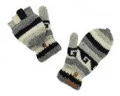 Rękawiczki - Feltiness, Rękawiczki wełniane z klapką, 100% wełna owcza - miniaturka - grafika 1