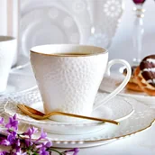 Serwisy do kawy i herbaty - Zestaw kawowy na 6 osób porcelanowy LORETTA - miniaturka - grafika 1