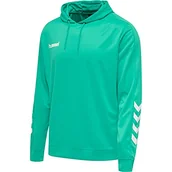 Bluzy męskie - Hummel Męska bluza z kapturem Hmlpromo Poly Hoodie Vert Flash m 208317-6507 - miniaturka - grafika 1