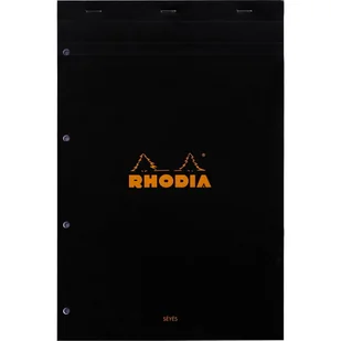 Blok Rhodia N°20 A4+ 21x31,8 cm, seyes, czarny - Notesy i bloczki - miniaturka - grafika 1