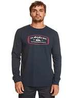 Koszulki męskie - Quiksilver Koszulka męska Basic Blue L - miniaturka - grafika 1
