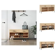 Szafki na buty - vidaXL Ławka na buty dąb sonoma 102x35x55 cm materiał drewnopochodny - Stojaki i szafki na buty - miniaturka - grafika 1