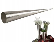 Świeczniki - ŚWIECZNIK ŚWIĄTECZNY STOŻEK SREBRNY METALOWY na tealight Boże Narodzenie - miniaturka - grafika 1