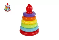 Zabawki interaktywne dla dzieci - Hipo, Układanka Hipo, Piramidka Plastikowa, 6 Elementowa, 550054 - miniaturka - grafika 1