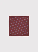 Dodatki do ubrań - Bordowa poszetka męska w romby - miniaturka - grafika 1