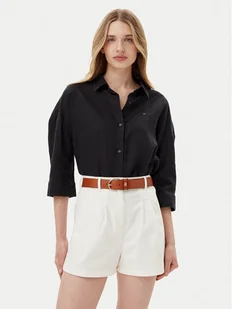 Tommy Hilfiger Koszula WW0WW46169 Czarny Loose Fit - Koszule damskie - miniaturka - grafika 1