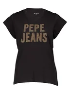 Koszulki i topy damskie - Pepe Jeans Koszulka w kolorze czarnym - miniaturka - grafika 1