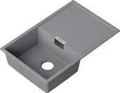 Zlewozmywaki - Frame Zlewozmywak granitowy 1-komorowy z ociekaczem titan - miniaturka - grafika 1