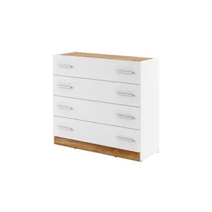 Komoda DT-04 Dentro Lenart Biały, Dąb Stirling - Komody - miniaturka - grafika 1