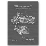 Plakaty - Plakat retro Motocykl patentowy Harley Davidson A1 - miniaturka - grafika 1